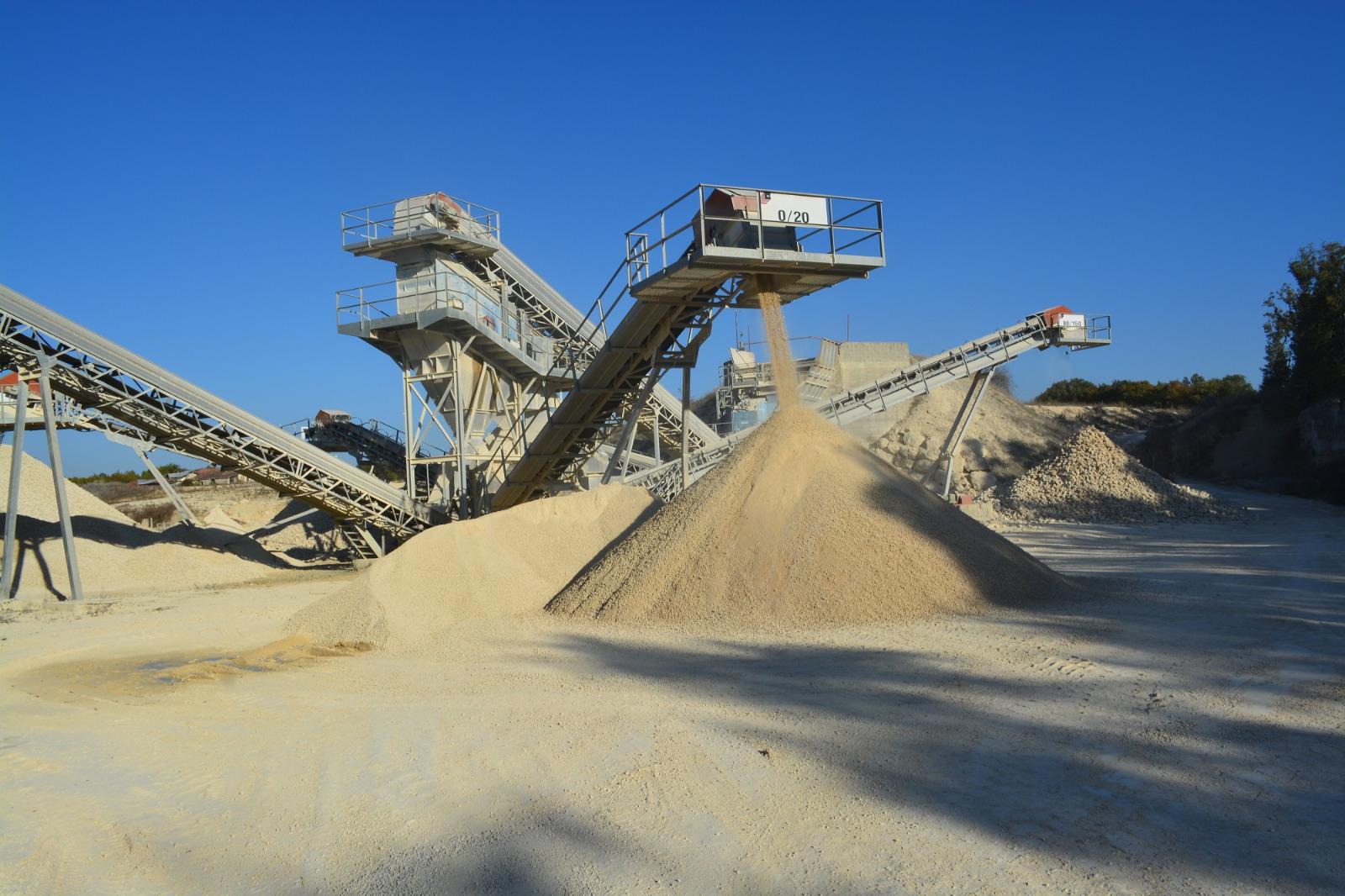 Concassage sur l'exploitation de carrière