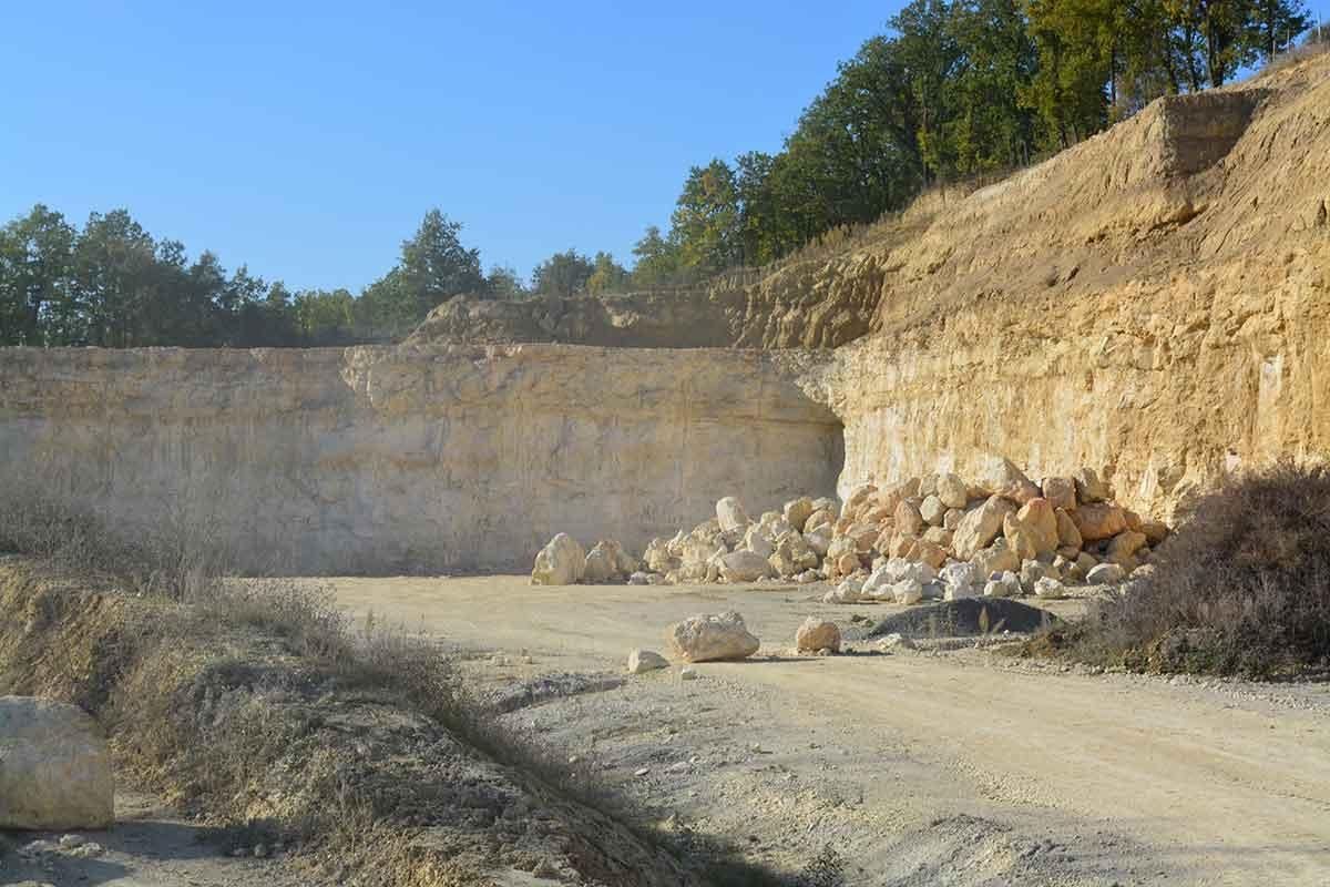 Carrière bloc de calcaire
