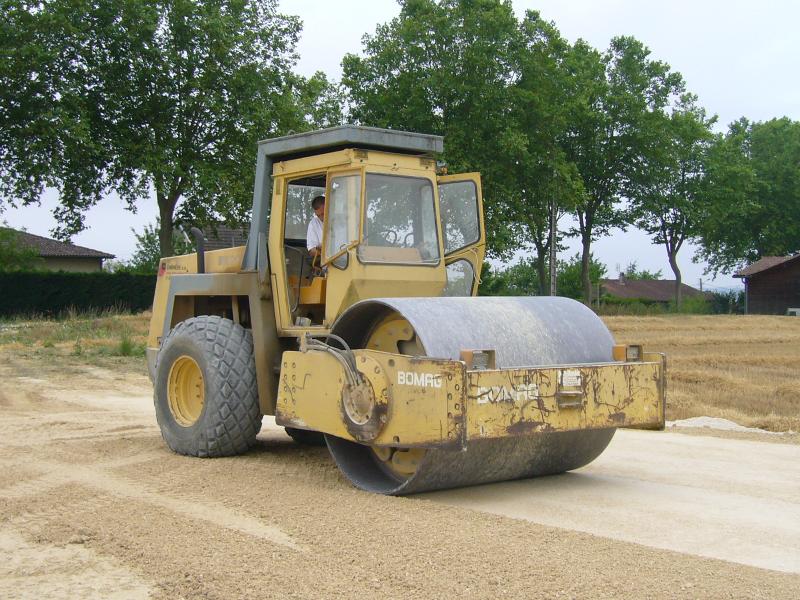 Dameuse sur un chantier