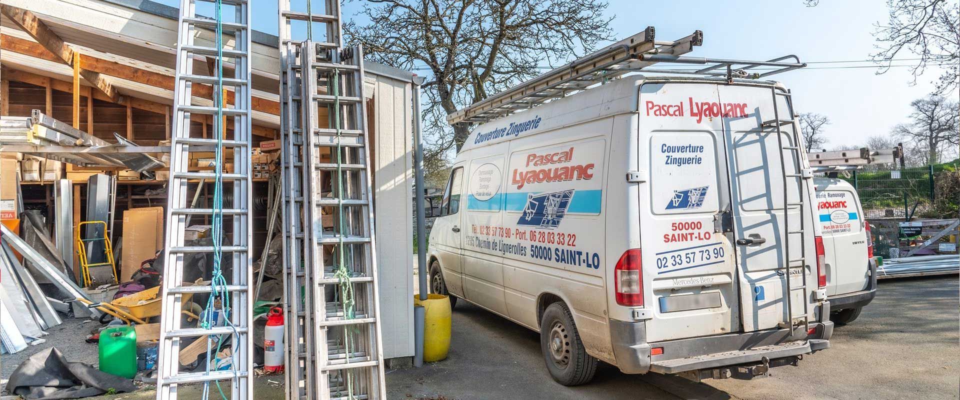 Camion de l'entreprise et équipements