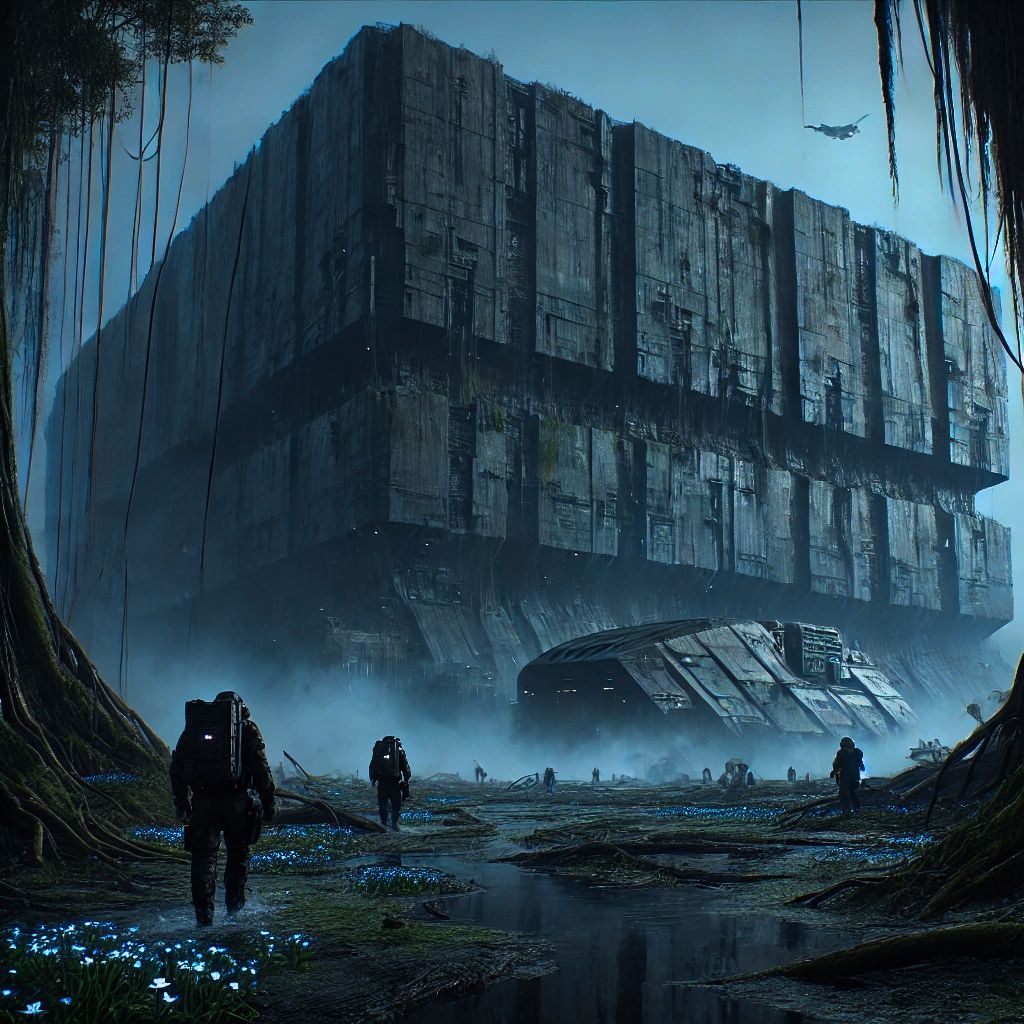 Un grupo de personas caminando frente a un gran edificio.