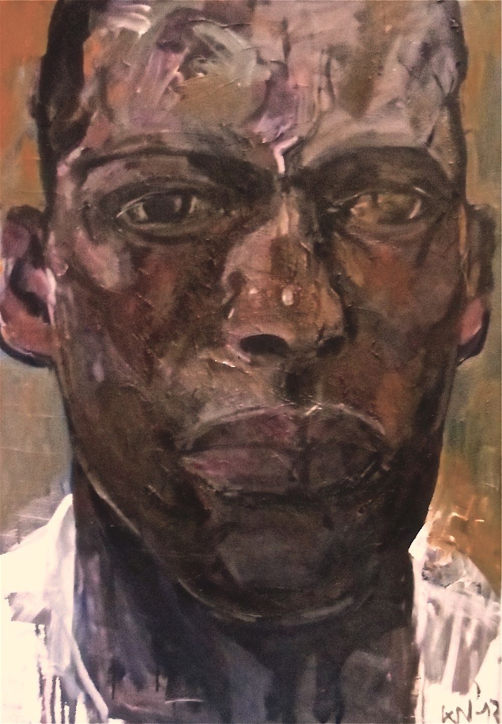 Aquarell Männergesicht Knut V. Neumann