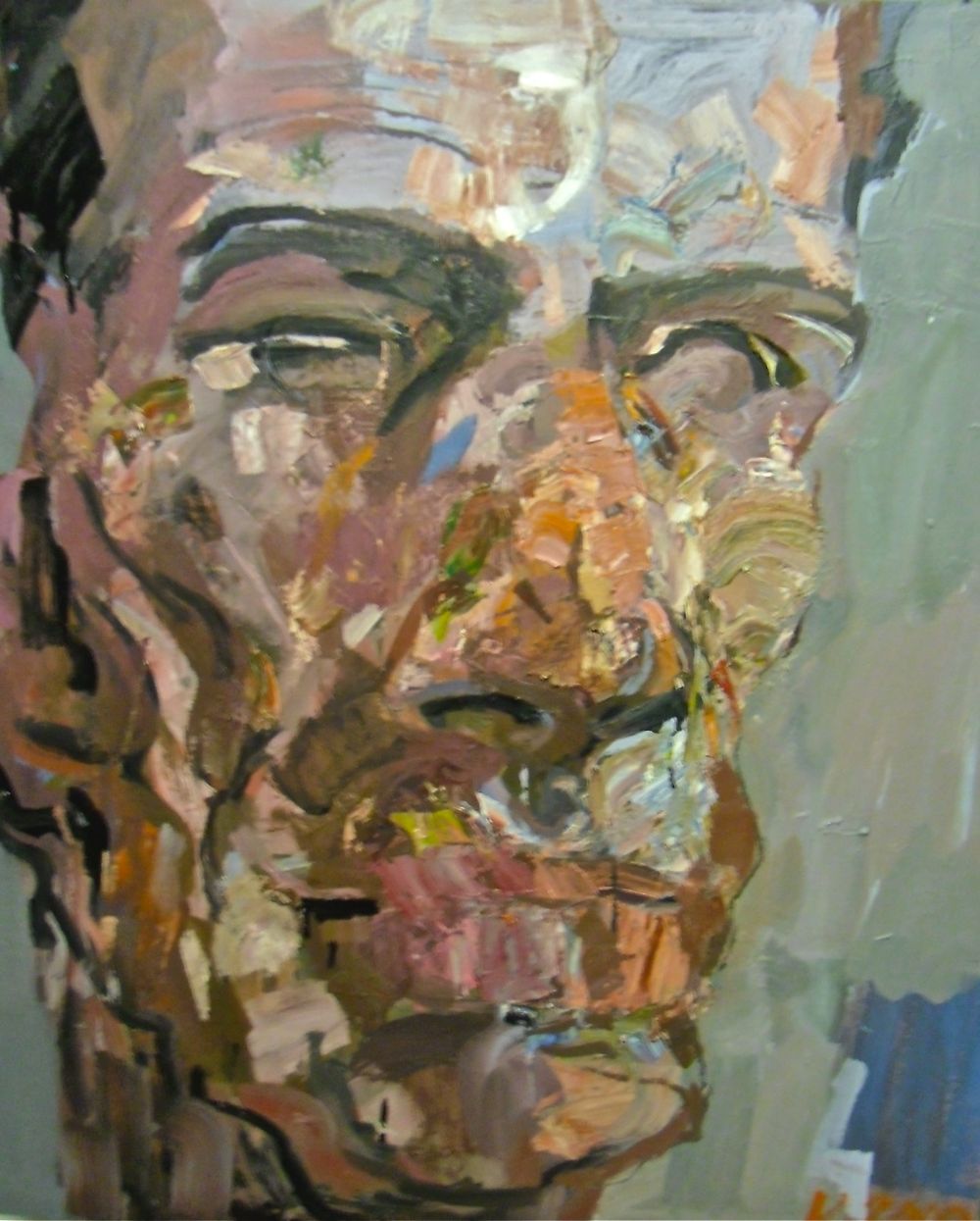 Aquarell Porträt eines Männergesichts Knut V. Neumann