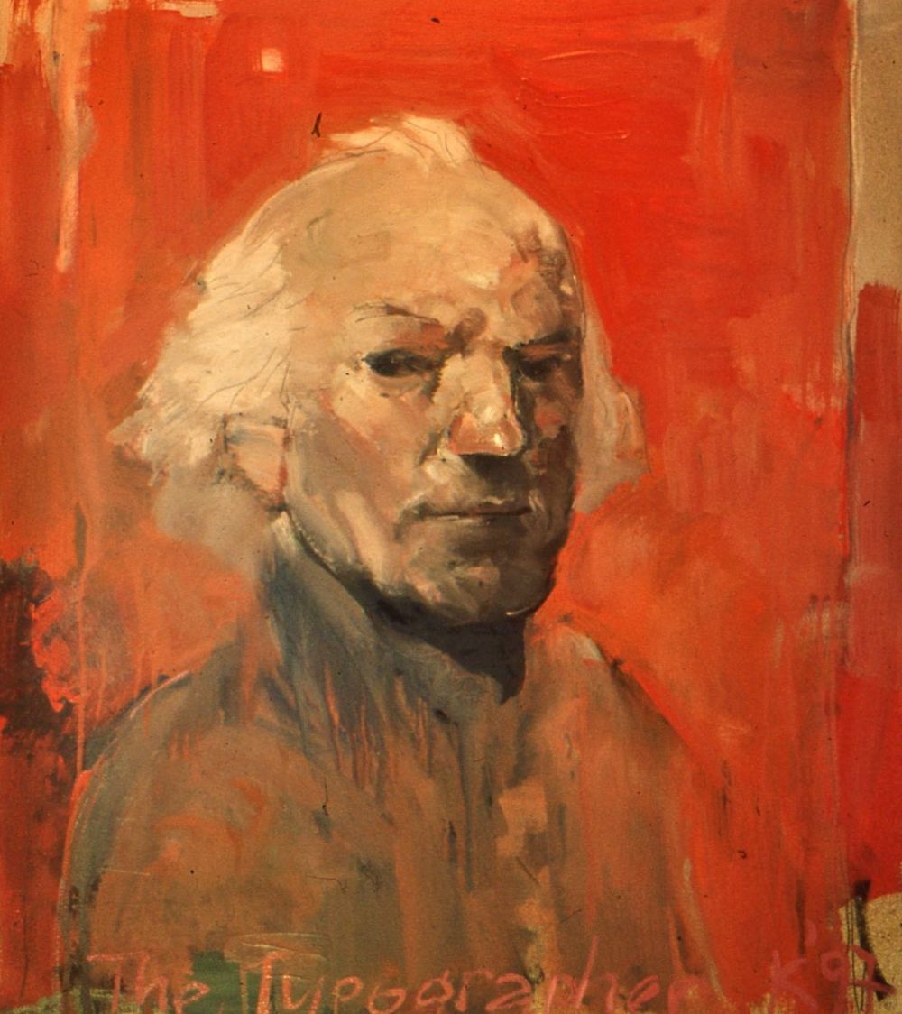 Aquarell Porträt eines Mannes Knut V. Neumann