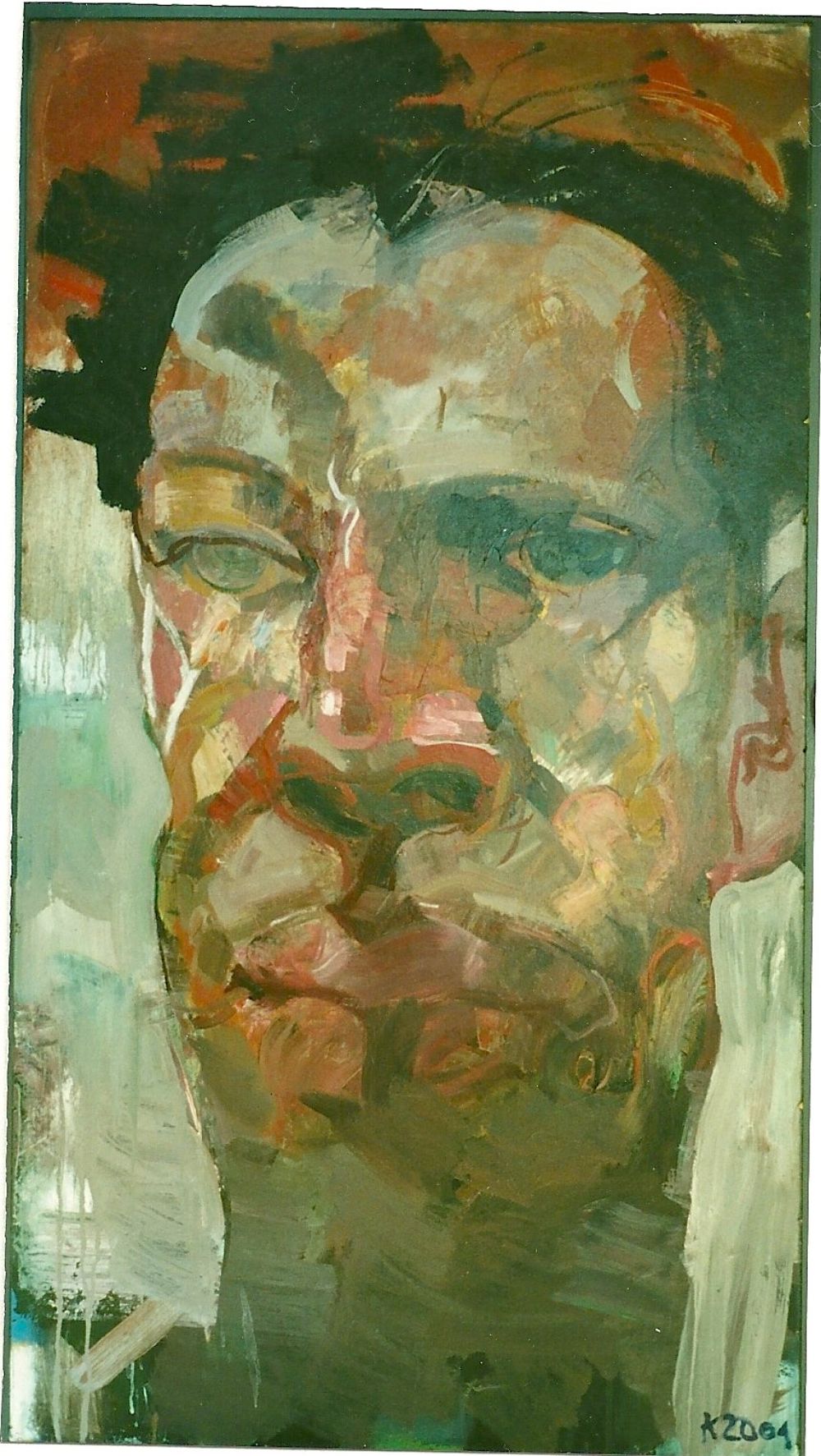 Aquarell Männergesicht Knut V. Neumann