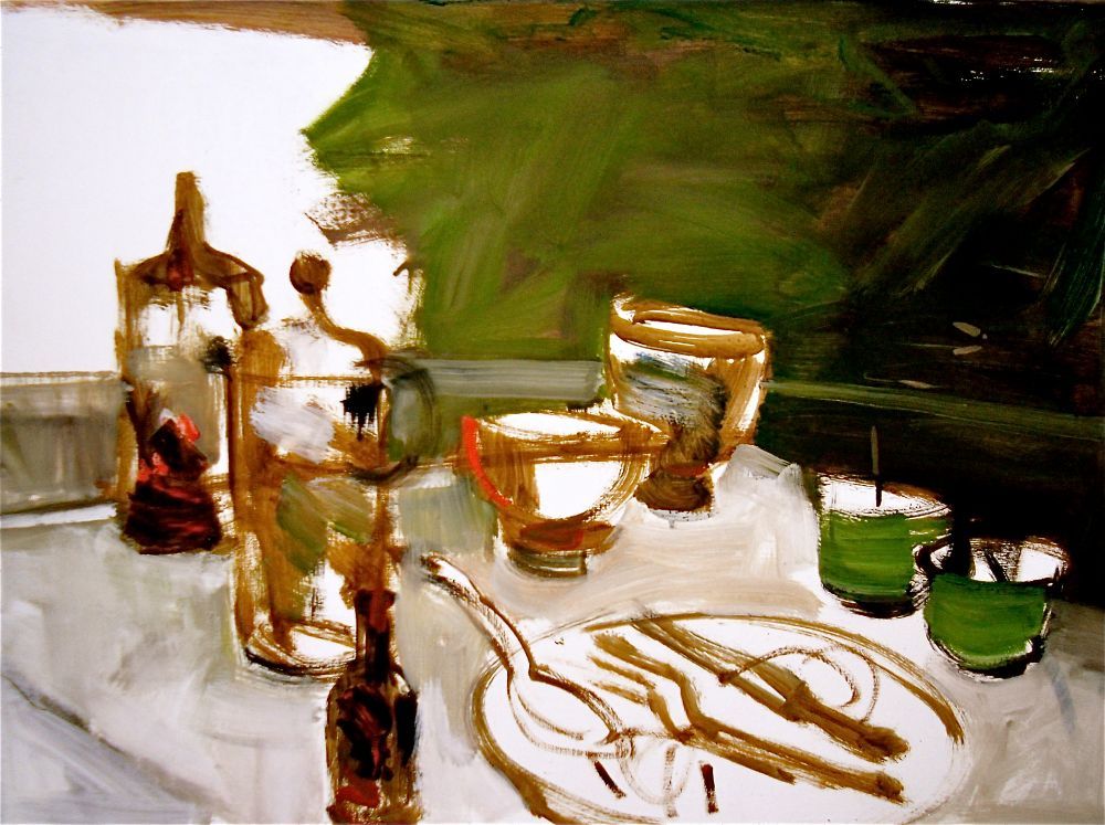 Aquarell gedeckter Tisch Knut V. Neumann