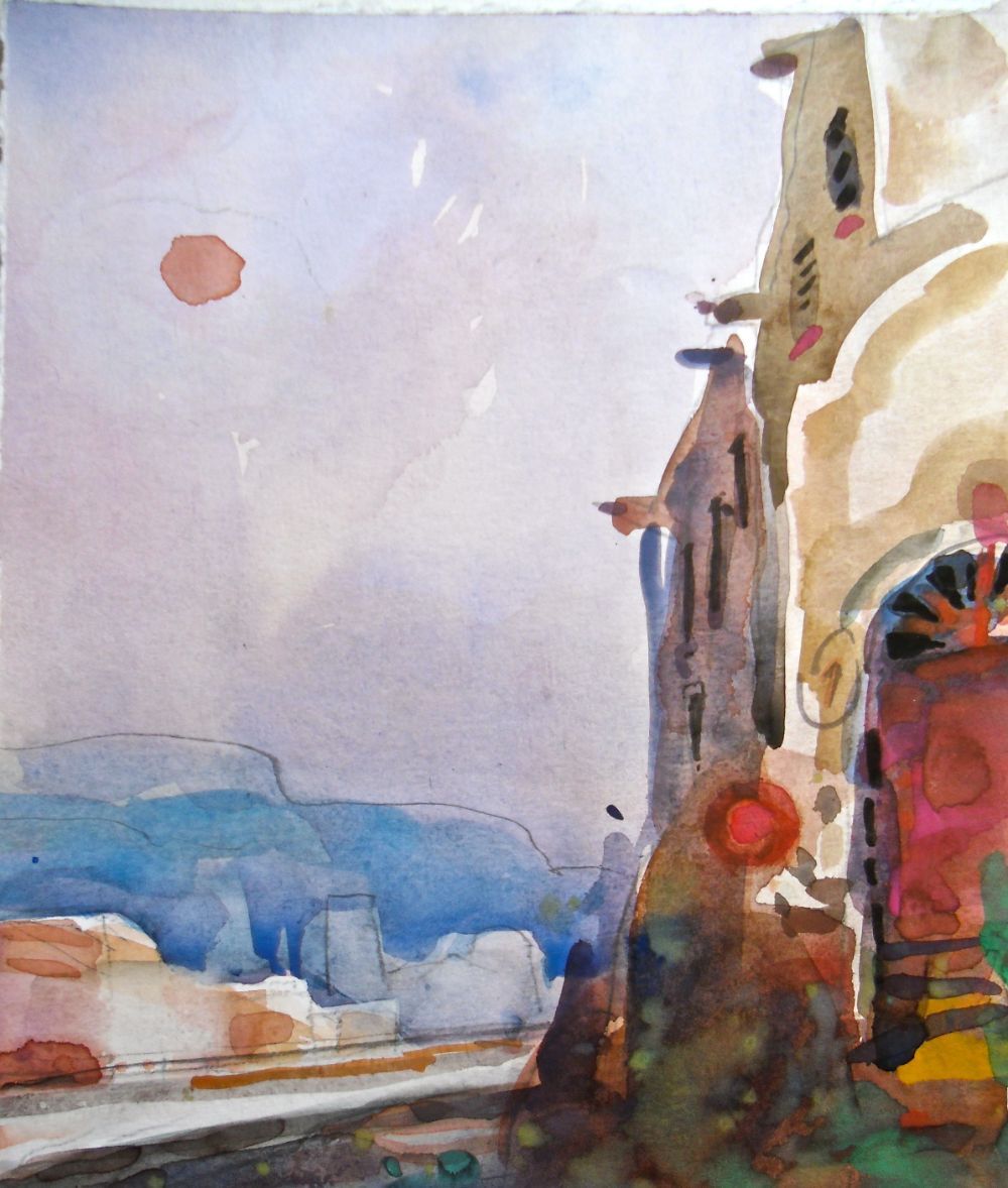 Aquarell Gebäude Knut V. Neumann