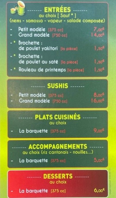 Plats a emporter