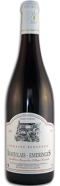Bouteille de beaujolais-émeringes rouge