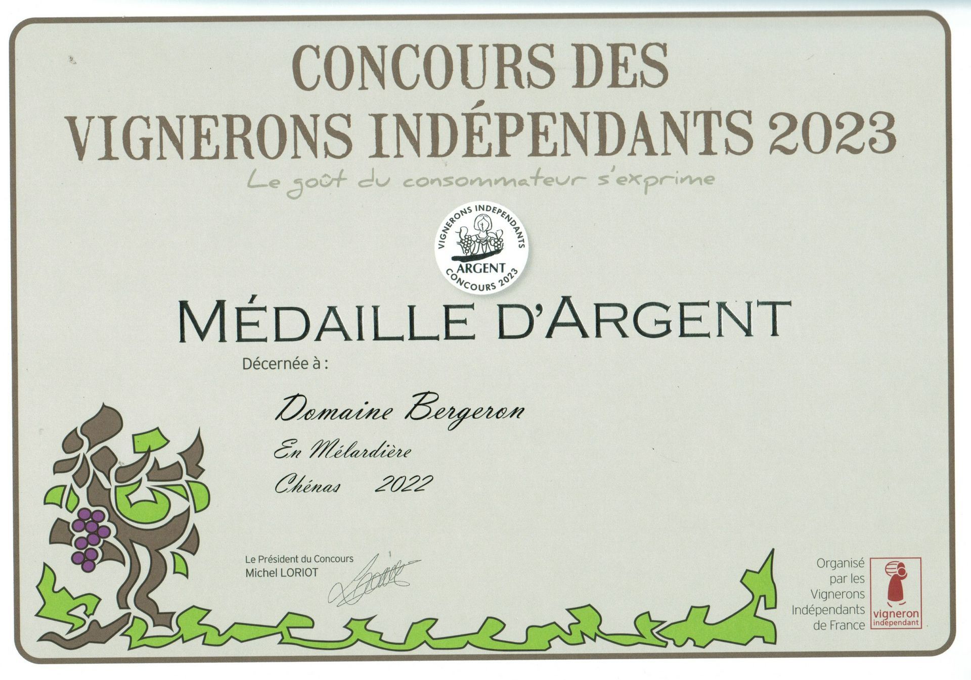 Diplome_Argent_Chenas_VIF_2023