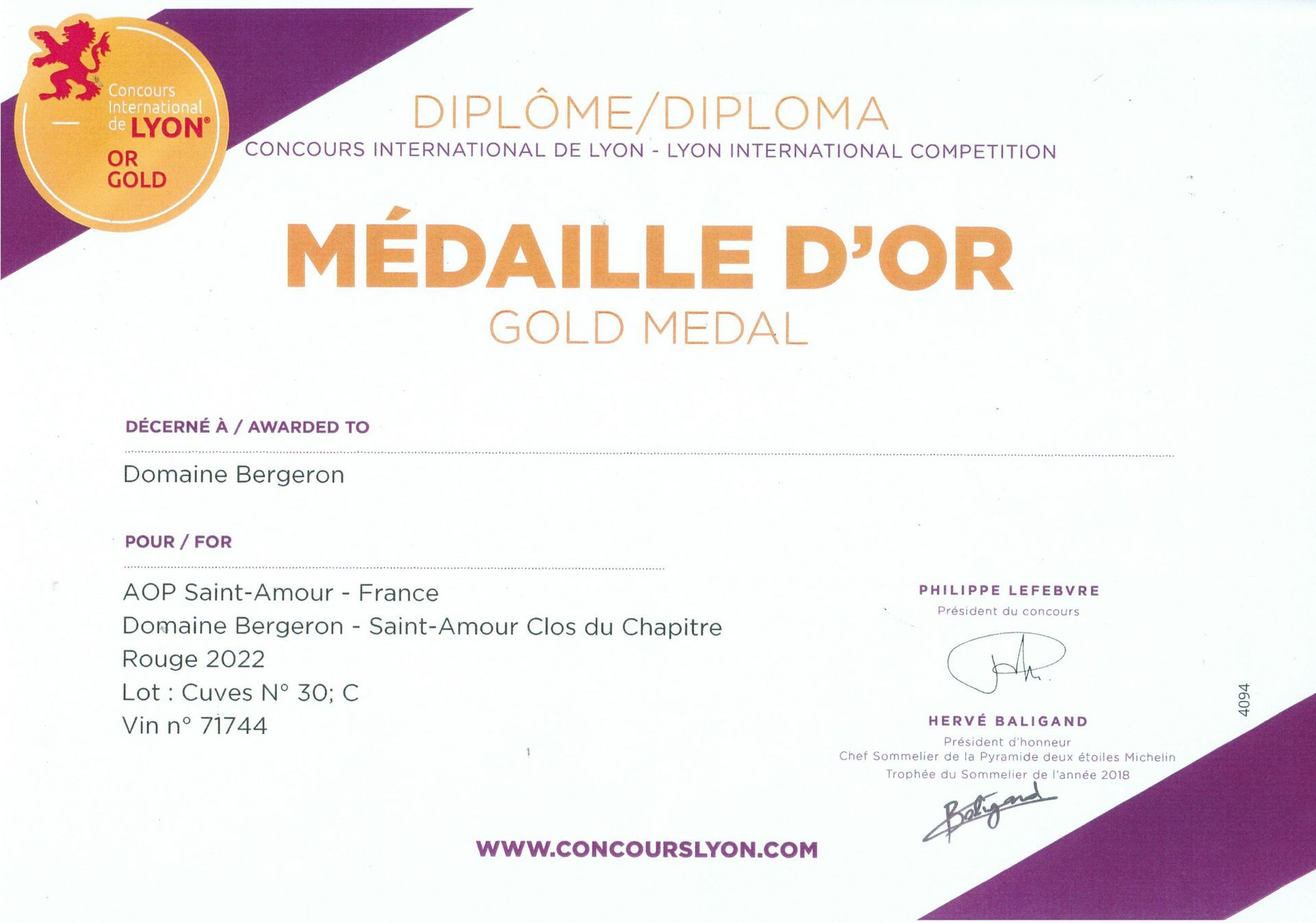 Diplome_Or_St_Amour_Lyon_2023