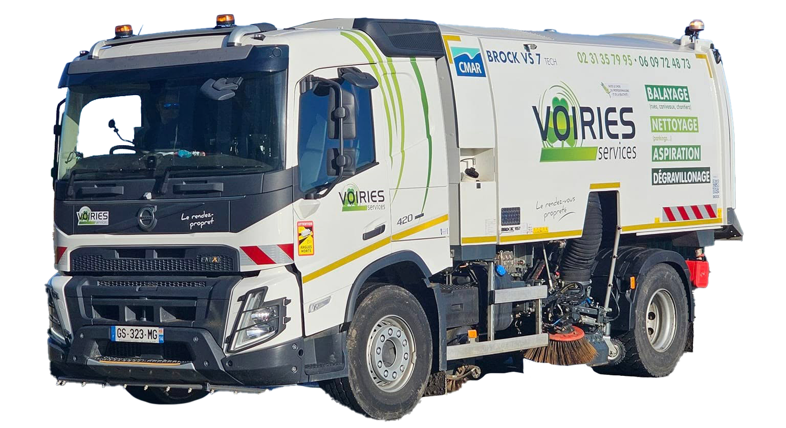Camion nettoyeur de Voiries Services