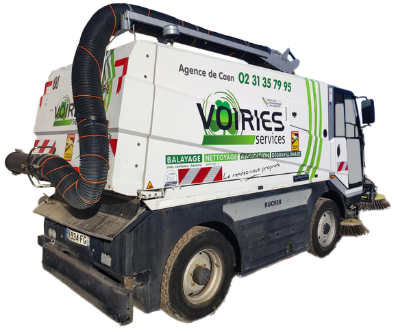 Camion balayeur de voirie