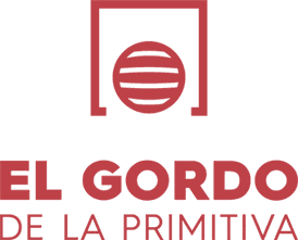 Logotipo de la lotería El Gordo de la Primitiva: cuadrado rojo con una bola rayada en su interior, texto debajo.