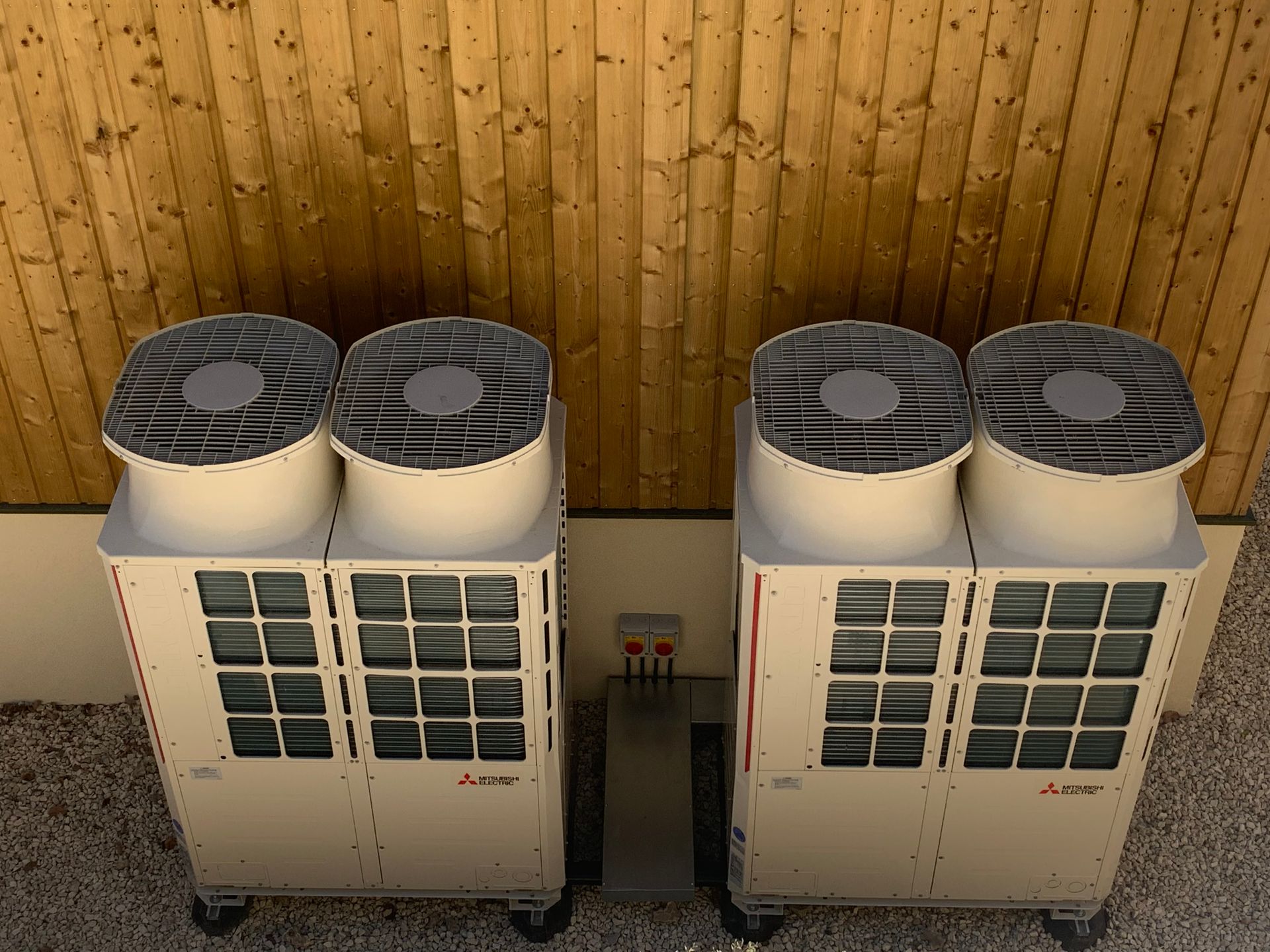 Pompes à chaleur vues du dessus