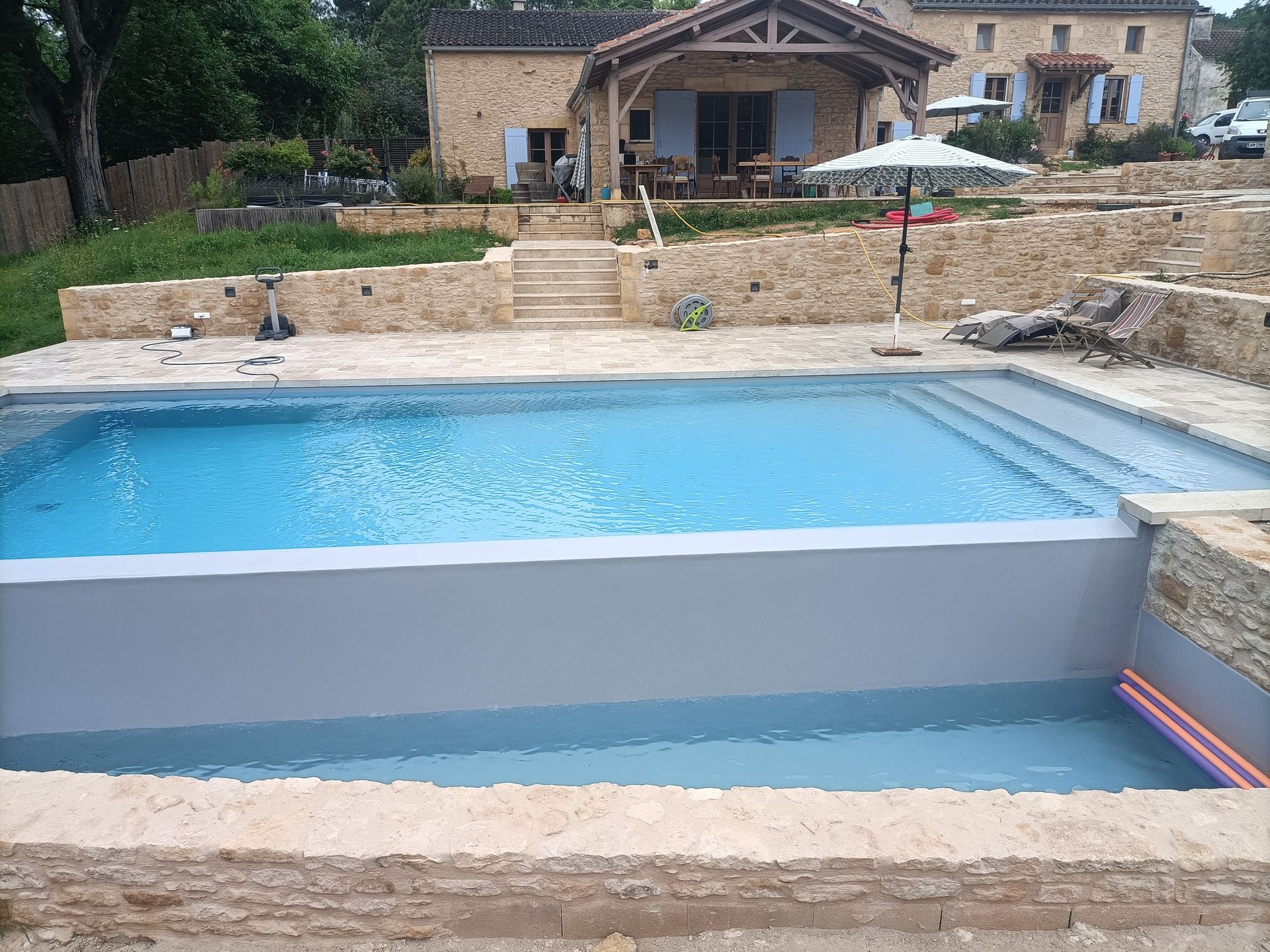 Rénovation d'une piscine à Crayssac