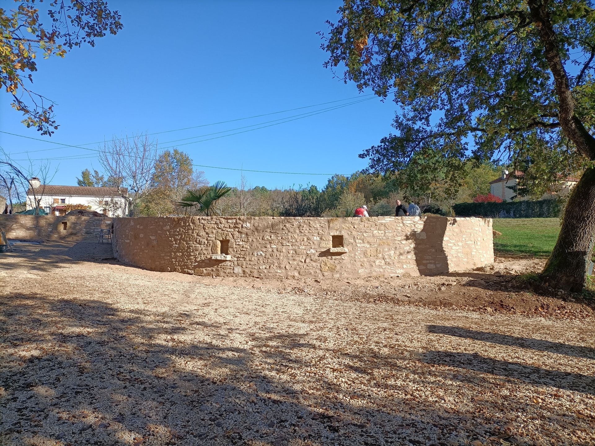 Construction d'une maison en pierre