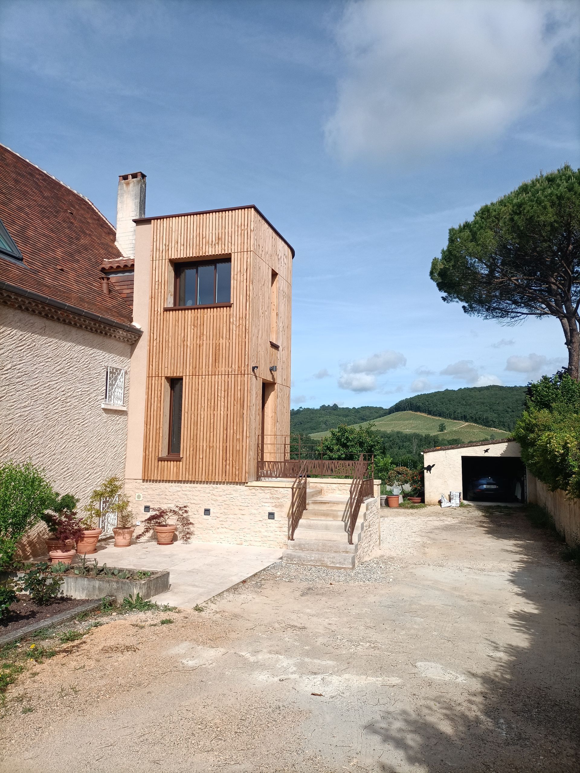 Création d'un porche en pierre