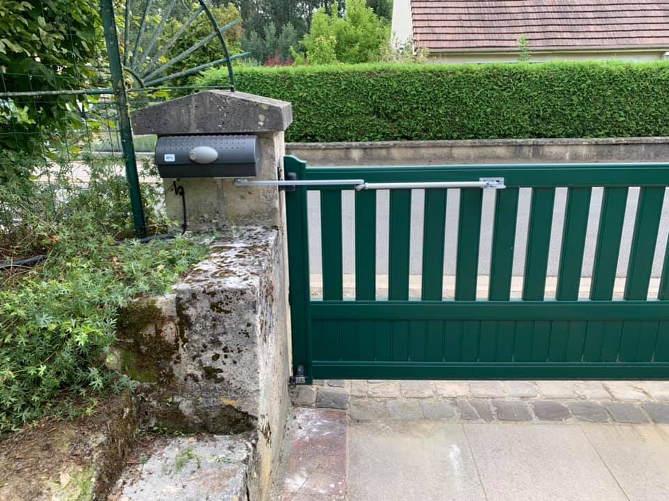 moteur portail vert alu