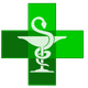 Une croix verte de pharmacie