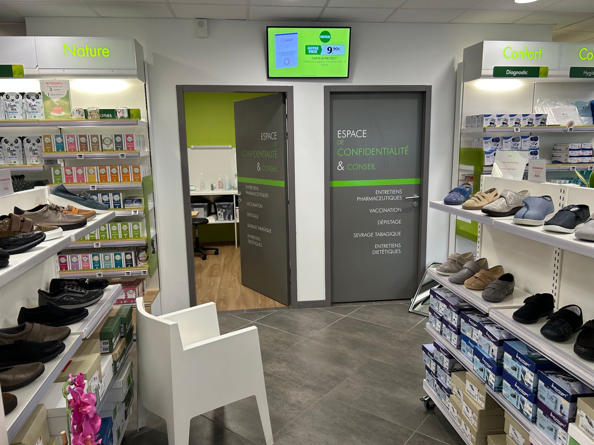 Espace de confidentialité de la pharmacie Mesnard