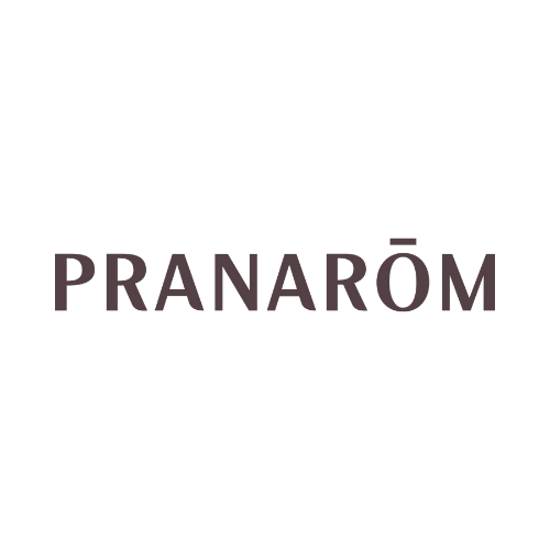 Logo PRANARŌM en texte marron sur fond blanc.