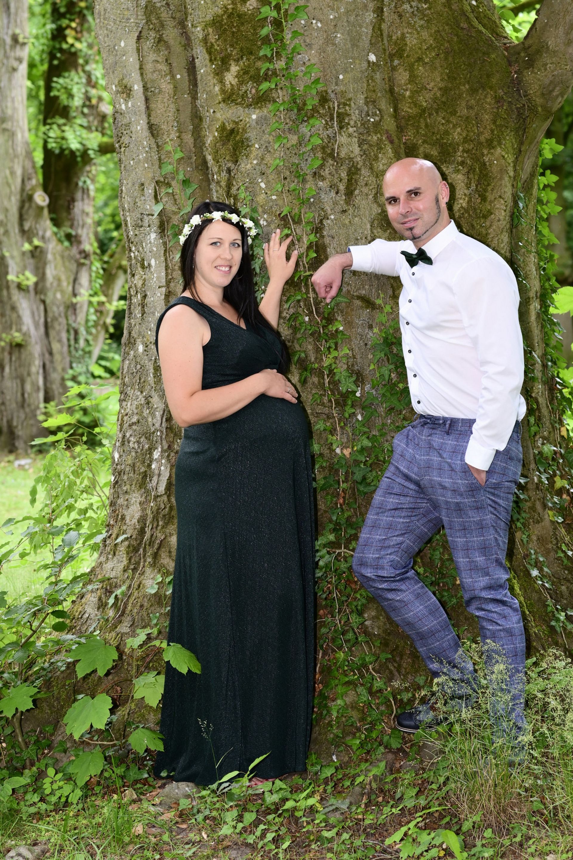 Babybauch Fotoshooting Paar