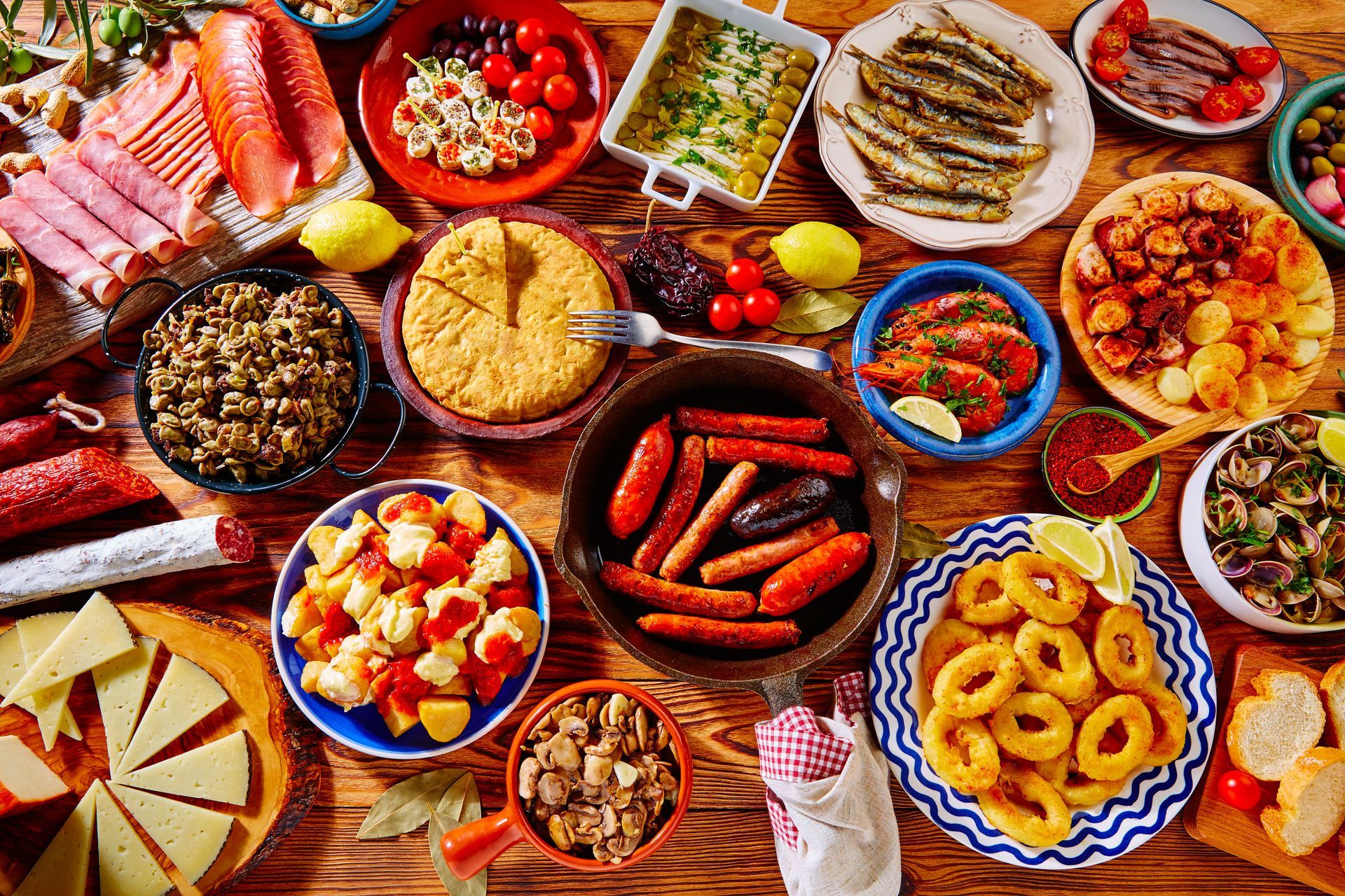 Grande variété de tapas et autres spécialités espagnoles