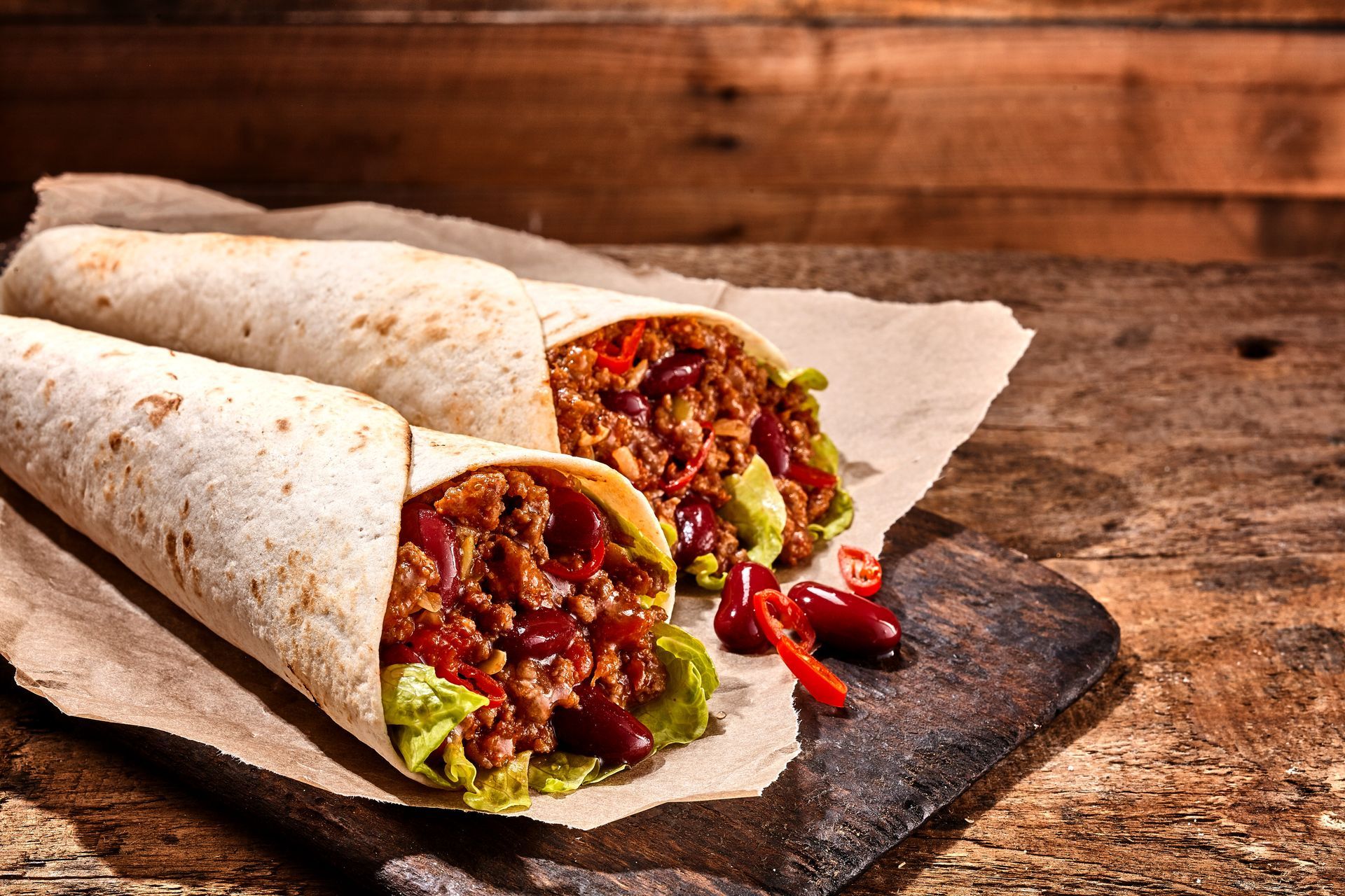 Gros plan sur des fajitas mexicaines