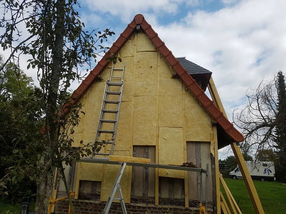 Mise en place d’un bardage d’ardoise