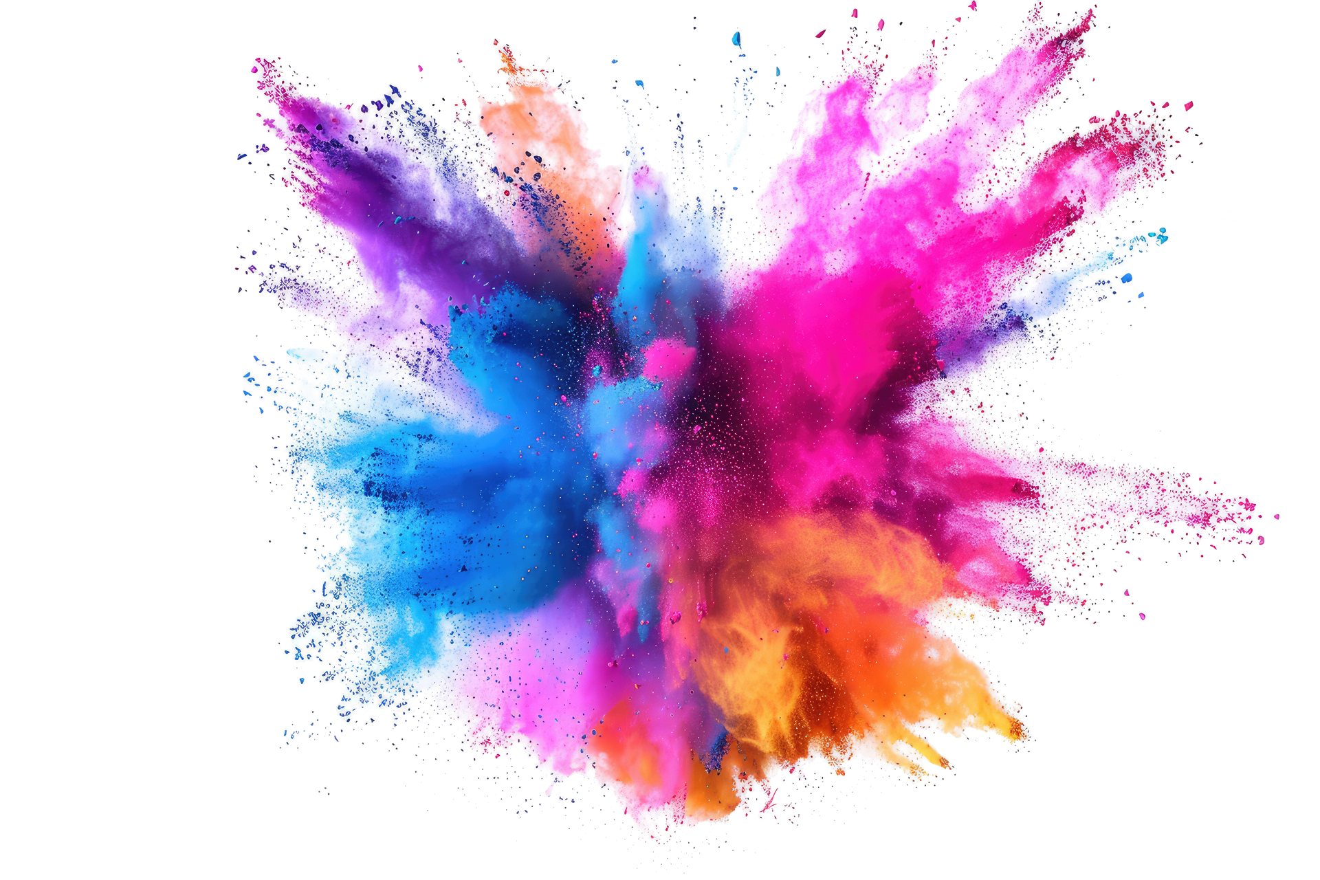 Des taches de peinture en forme d'étoile