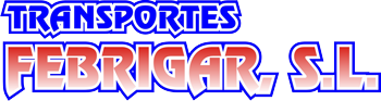 Un logotipo azul y rojo para Transportes Febrigar SL