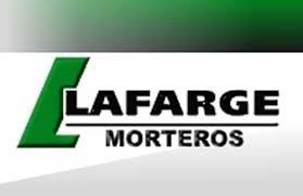 Un logotipo para morteros lafarge con una l verde sobre fondo blanco.