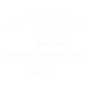 Logotipo blanco con caballo saltando sobre las iniciales 