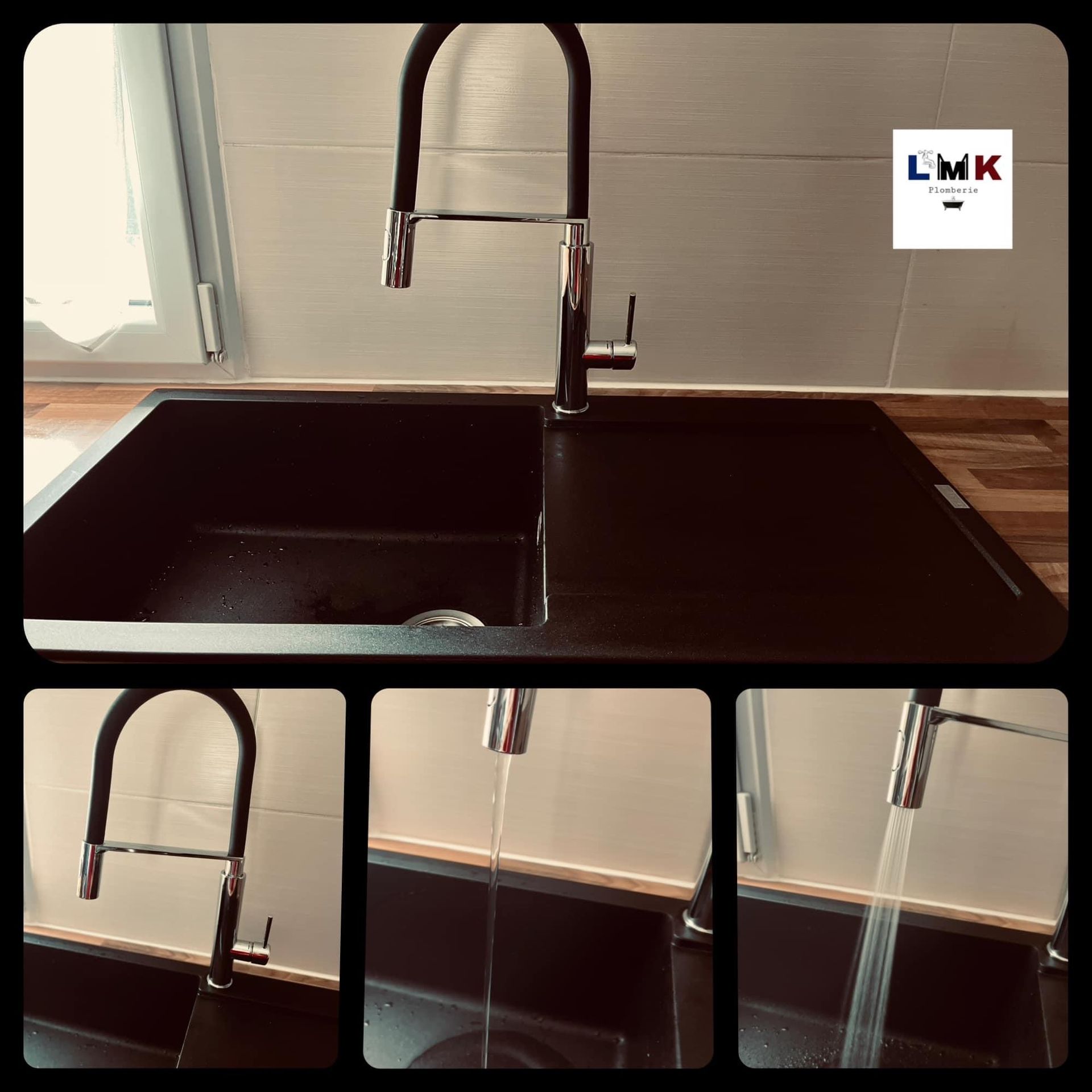 Lavabo de couleur noire