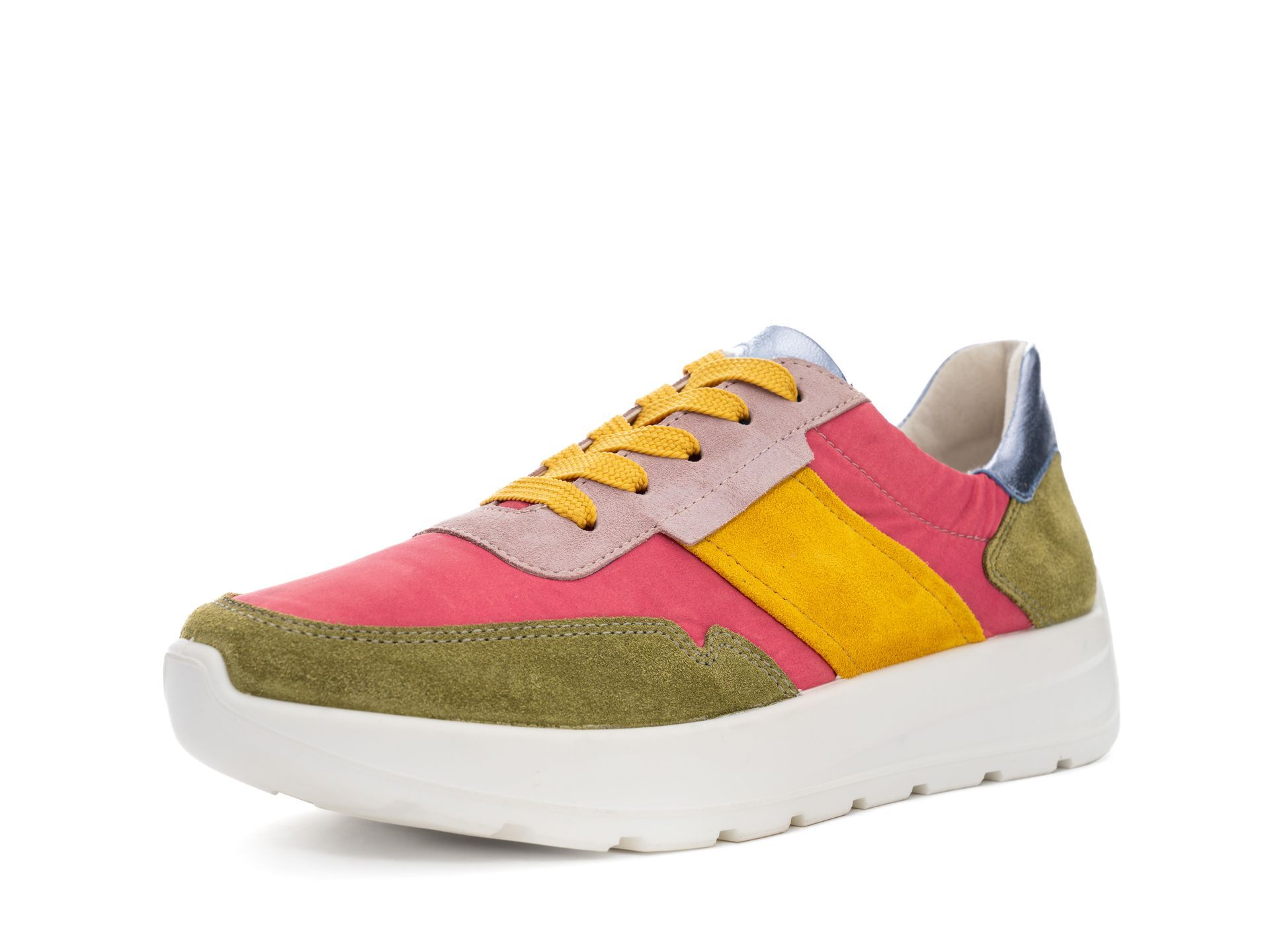 Basket vert , jaune , rose