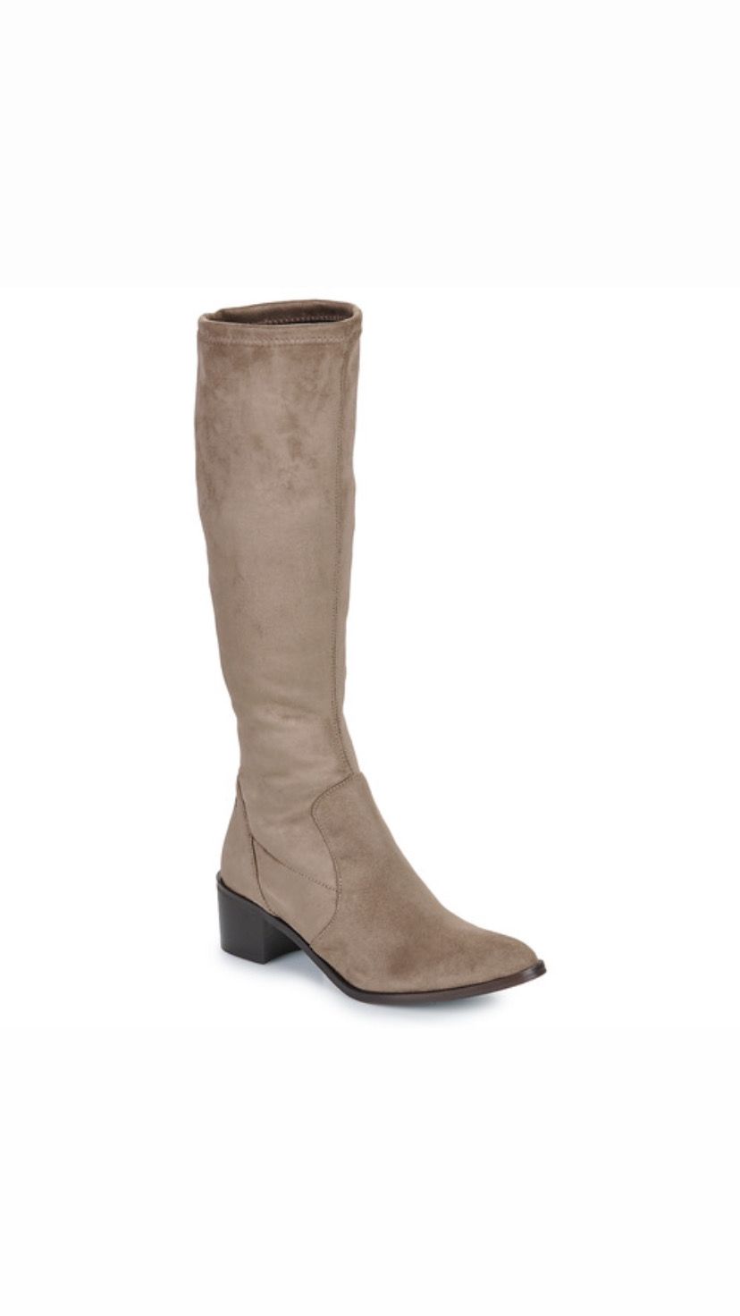 Bottes hautes beige