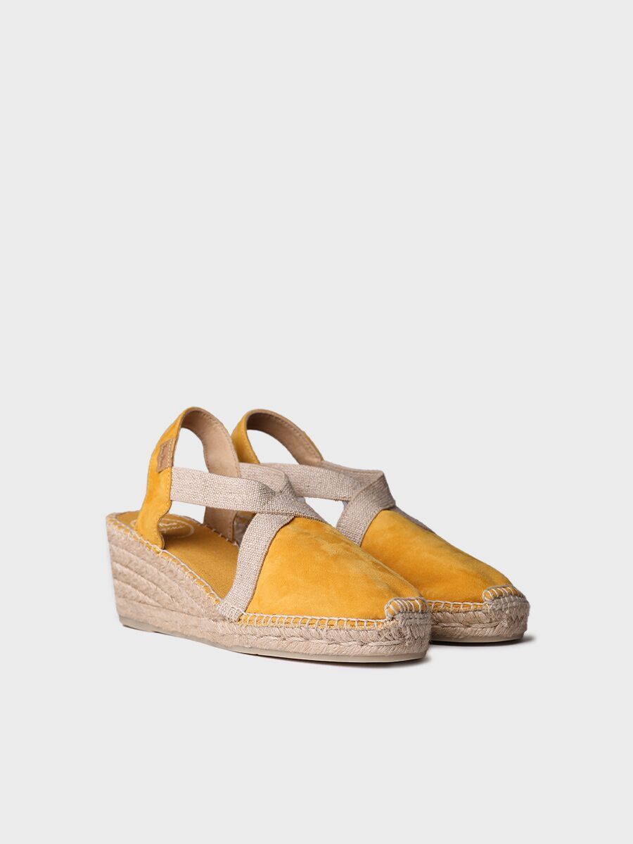 Espadrilles compensées jaunes