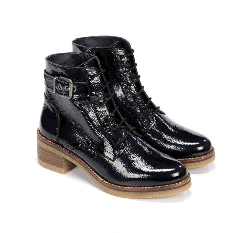 Bottes en cuir noir