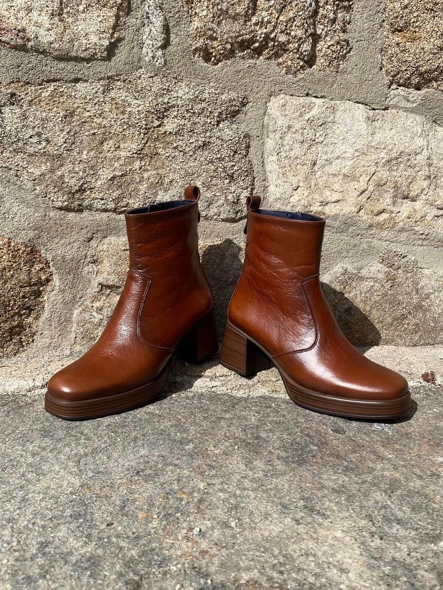 Bottines marron foncé