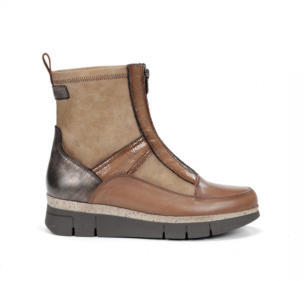 bottes haute beige et marron
