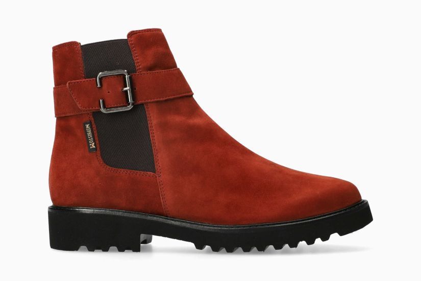 Bottines rouge et noir