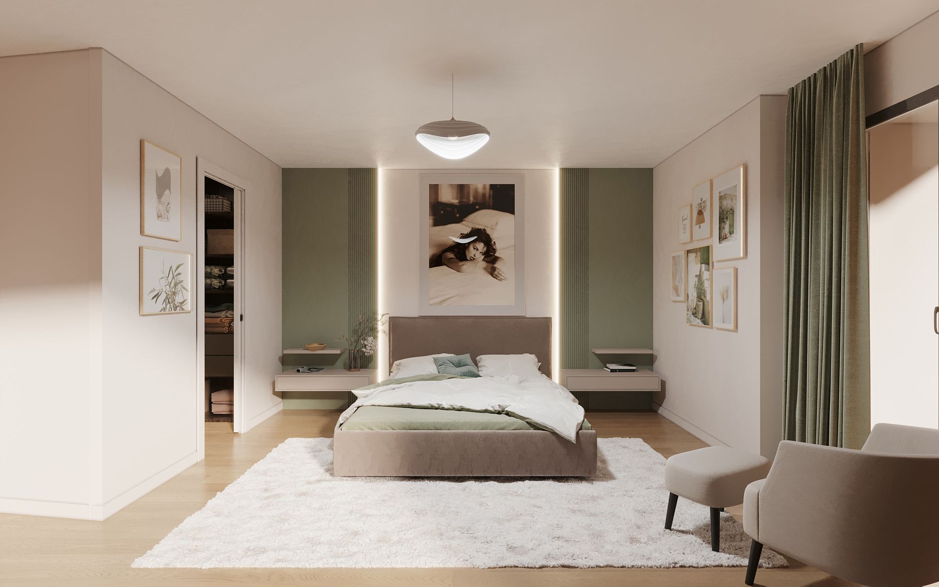 Grande chambre parentale contemporaine