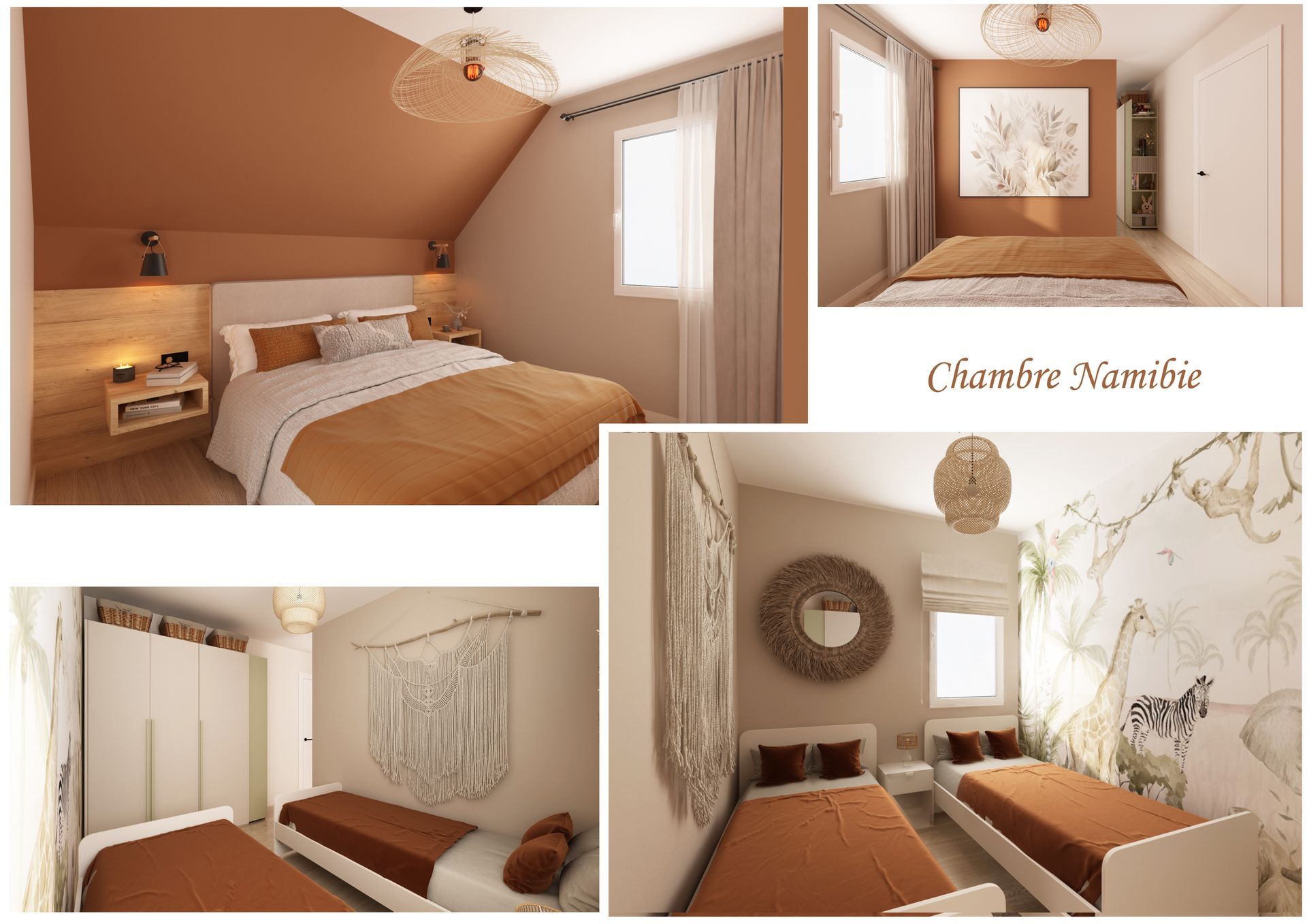 Compilation d'images de chambres couleur moutarde