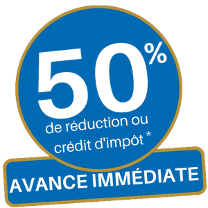 Cercle indiquant la réduction du crédit d'impôt.