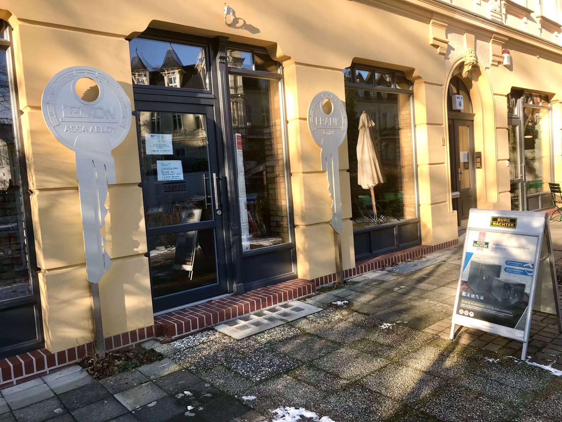 Ladengeschäft von Schlüsseldienst und Sicherheitsschlösser Frank GmbH