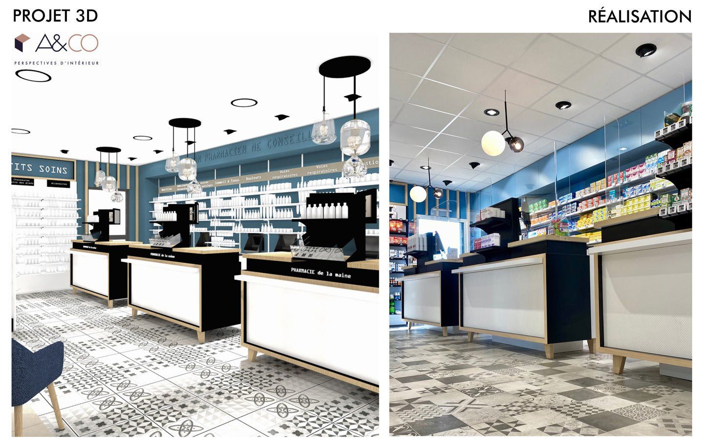 Pharmacie - projet 3D et réalisation