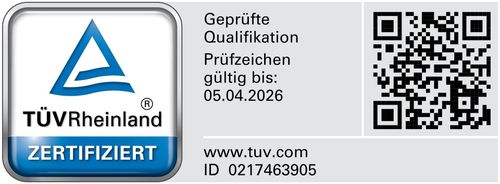 TÜV Rheinland Zertifikat