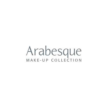 Das Logo der Arabesque-Make-up-Kollektion befindet sich auf einem weißen Hintergrund.