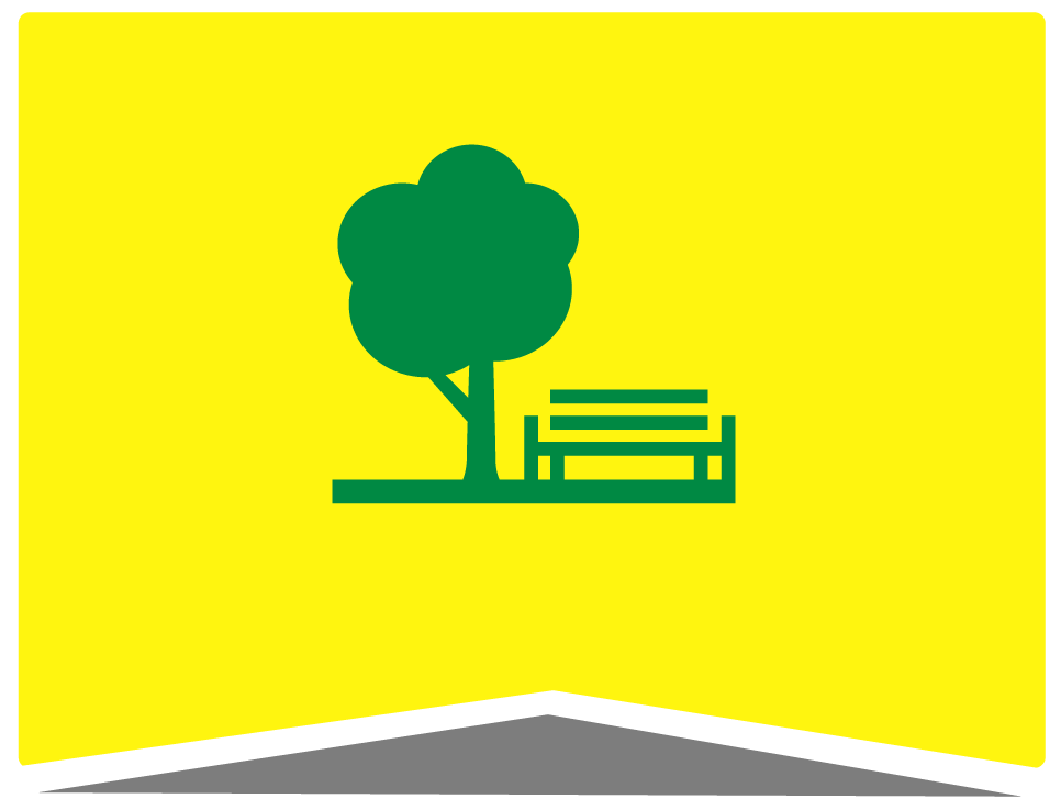 picto banc sous un arbre